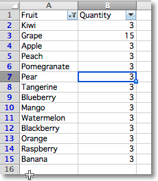 "Filter and sort prepared but not executed for a range of cells"